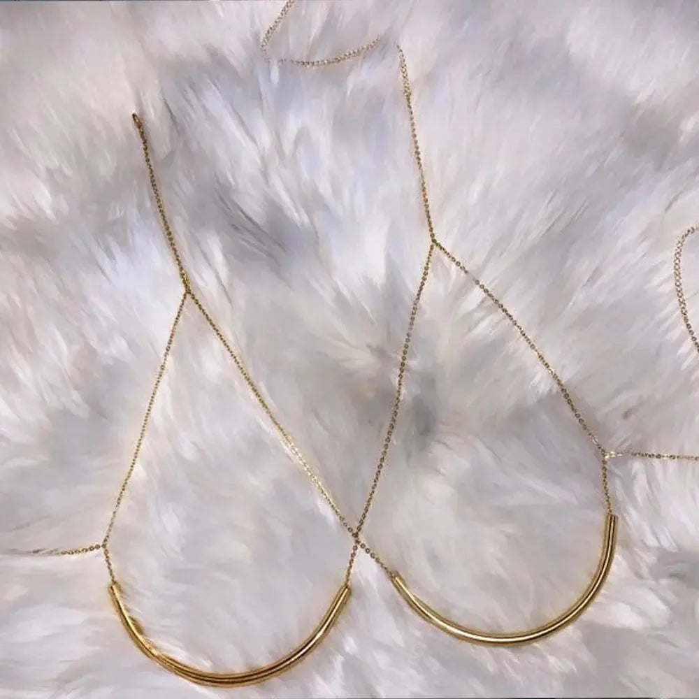 Stonefans Metal Bra Chain Body Jewelry Women Accessories Rave Luxury Beach Summer Festival Bikini Top Party Sexy Clothing 2022 NNOS