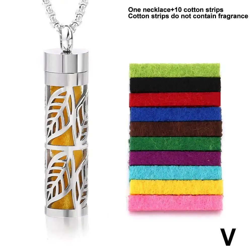 Aromatherapy Jewelry Pendant Flowers Pattern Hollow Out Perfume Lockets Essential Oil Diffuser Necklace NNOS