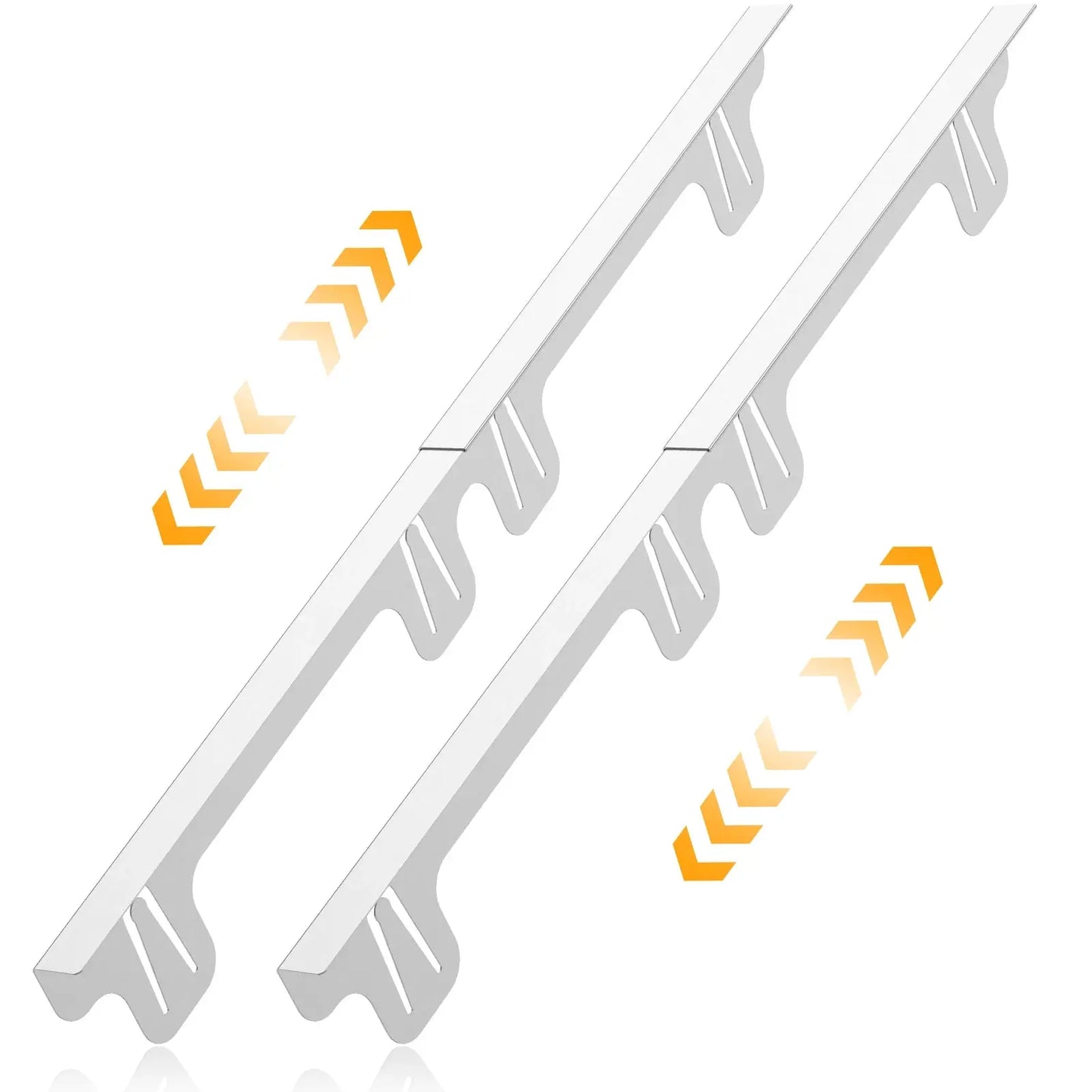 2Pcs Stainless Steel Stove Gap Guards Snug Fit Adjustable Length Stove Side Gap Protectors Heat Resistant Stove Gap Fillers NNOS