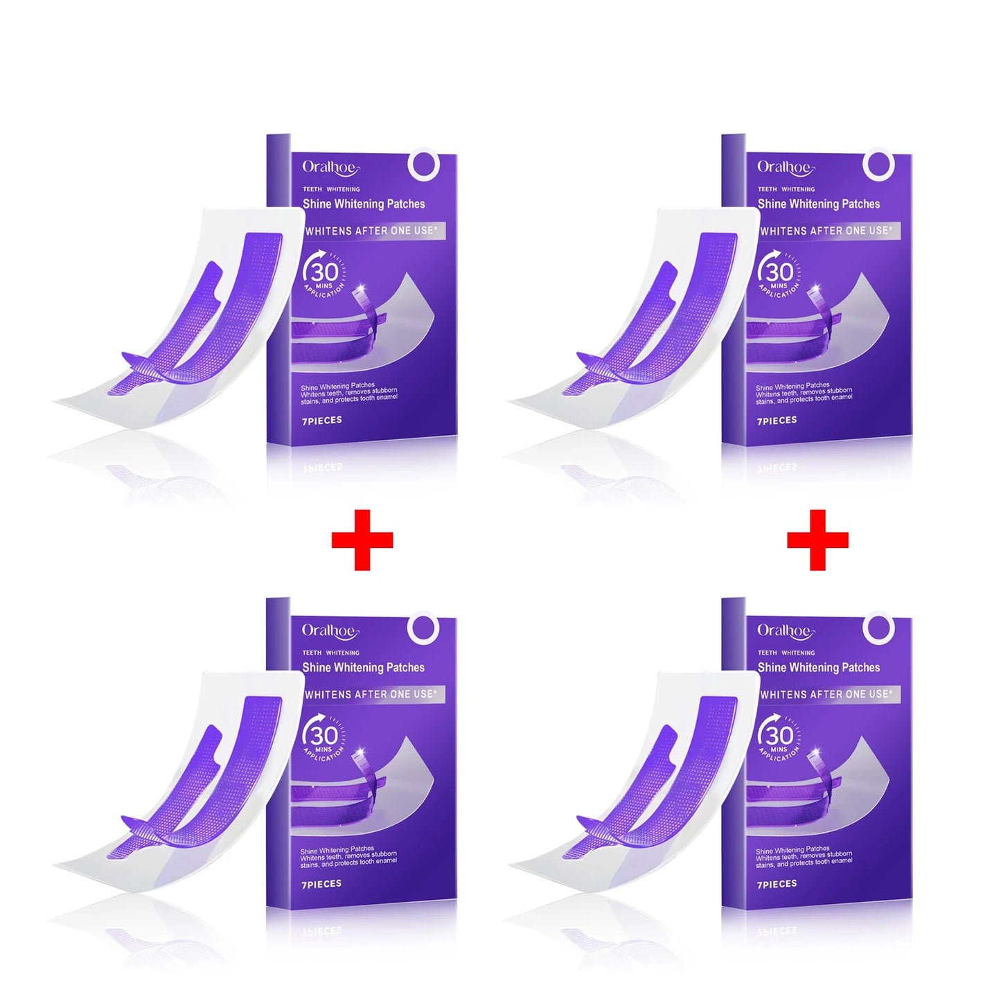 Purple Teeth Whitening Strips Brighten Tooth Remove Plaque Stain Cleaning Oral Hygiene Reduce Sensitivity Bleaching Dental Tools NNOS