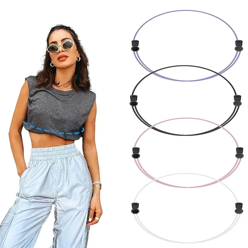ABGR-4Pcs Adjustable Crop Band For Tucking Sweater And Shirt, The Elastic Tucking Band To Change The Style Of Your Tops, Durable NNOS
