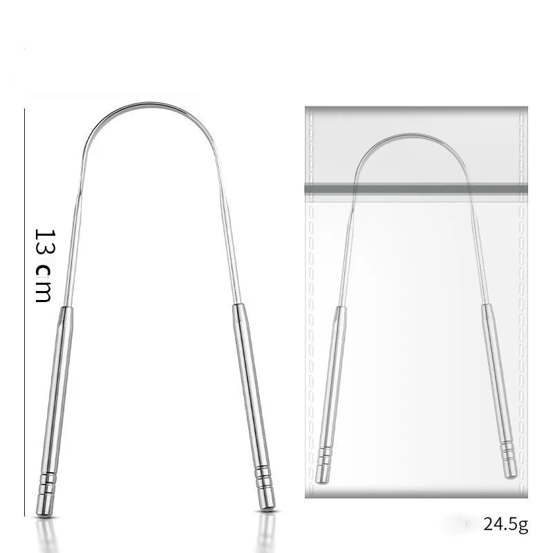 Tongue Scraper for Adult Kids, 2 Pack Stainless Steel Tongue Scraper for Oral Care, Reduce Bad Breath, with Metal Storage Box NNOS