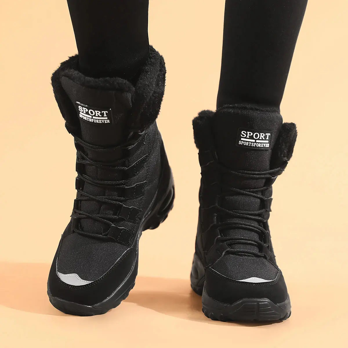 Women's Boots Winter High Quality Keep Warm Mid-Calf Waterproof Snow Boots Women Comfortable Ladies Thigh High Hiking Boots NNOS