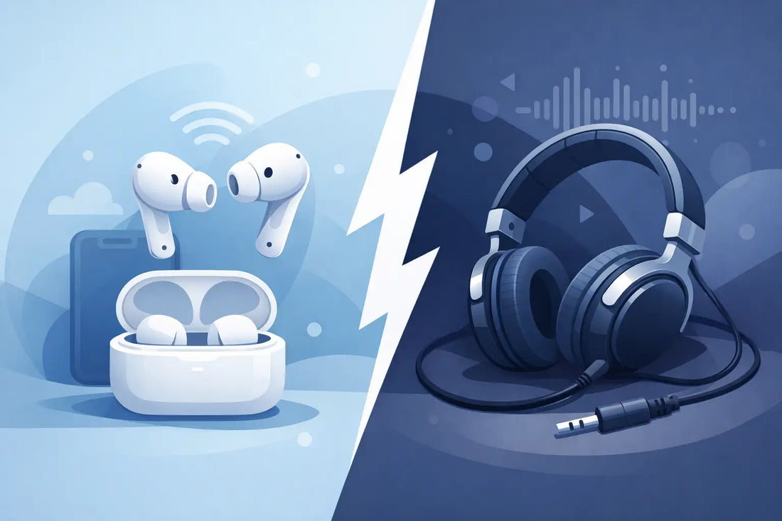 Wireless Earbuds vs Wired Headphones