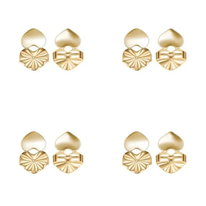 Adjustable Love Heart Stud Earring Lifts for Enhanced Ear Lobe Support and Ornament Display