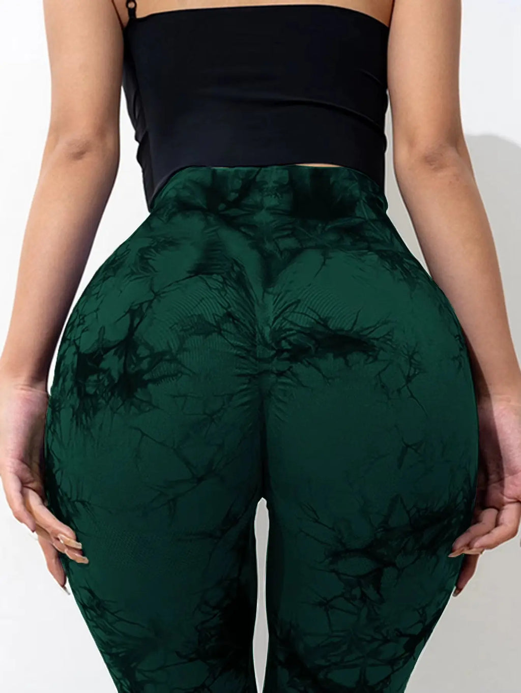 Trendy High-Waisted Tie-Dye Flare Pants for Women - Perfect for Casual Sports and Fitness!