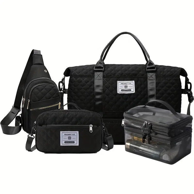 4-in-1 Travel Tote Bag Set – Stylish Large-Capacity Gym, Vacation & Daily Use NNOS