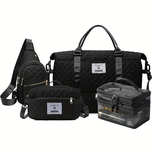4-in-1 Travel Tote Bag Set – Stylish Large-Capacity Gym, Vacation & Daily Use NNOS