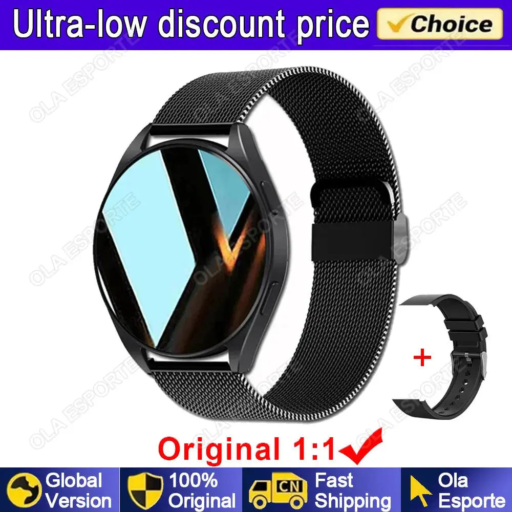 Smart Watch 6 Pro - Bluetooth Calling, Heart Rate Monitor & Custom Dials for Men & Women