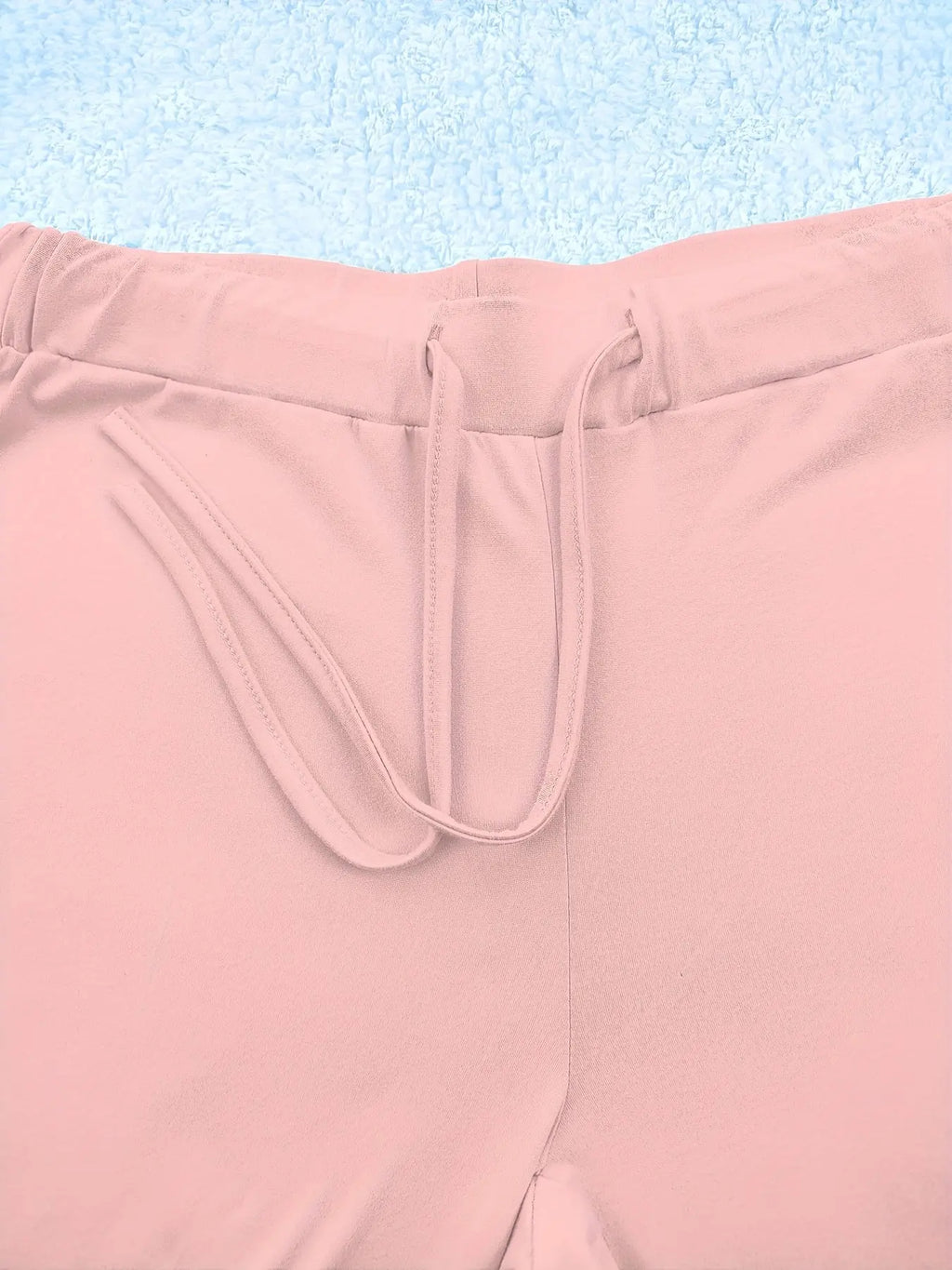 European and American Women's Straight-Leg Flare Pants Classic Personality English Text Print Long Pants 3pcs Set NNOS