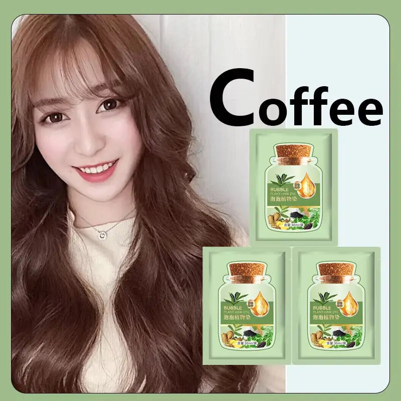 Natural Herbal Hair Dye Shampoo - Rapid 5-Minute Color Transformation, Gentle Formula for Gray Hair Restoration, Ideal for All Genders