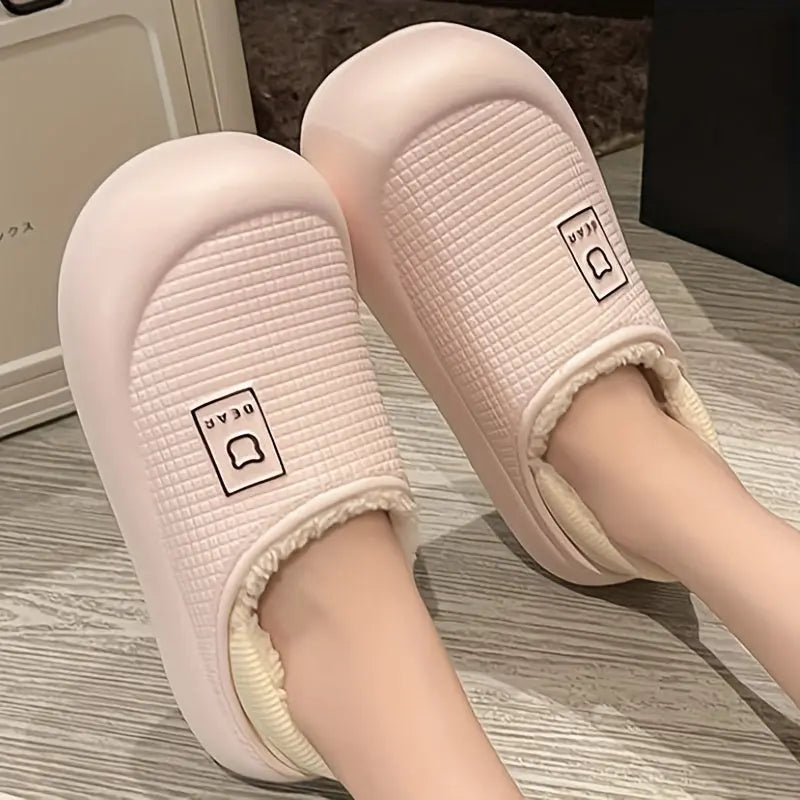 Women’s Slip-On House Slippers – Cozy Indoor/Outdoor Shoes with Non-Slip Sole NNOS