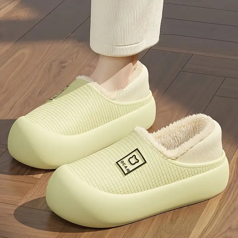 Women’s Slip-On House Slippers – Cozy Indoor/Outdoor Shoes with Non-Slip Sole NNOS