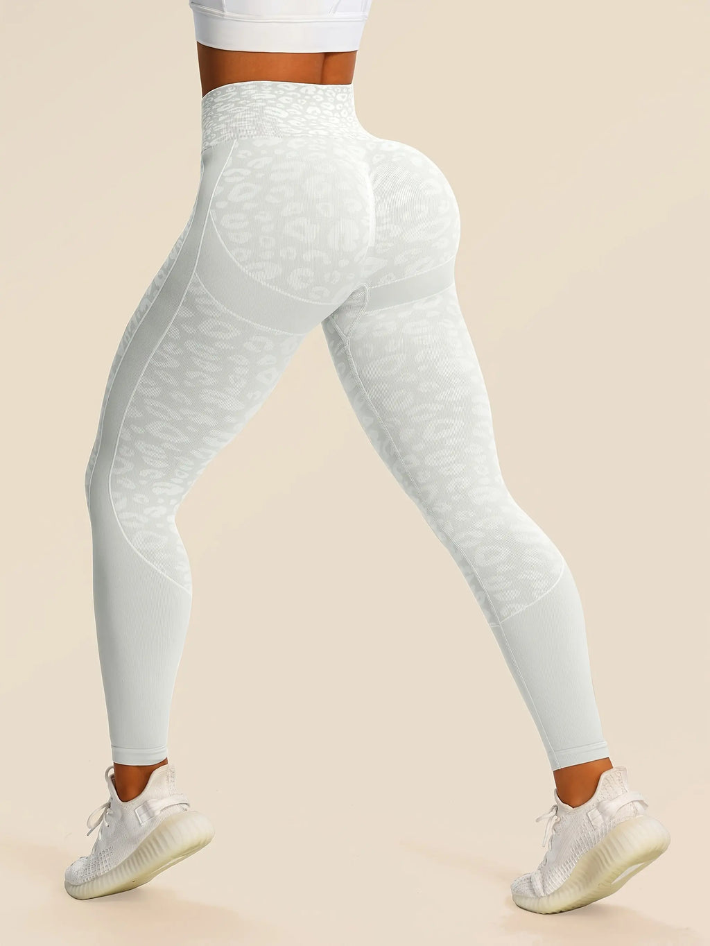 Women’s High-Waist Leopard Yoga Leggings – Seamless Quick-Dry Stretch Pants NNOS