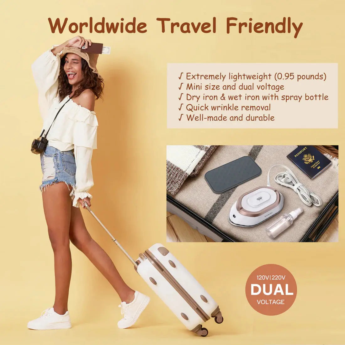Portable Mini Travel Iron: Fast Heating Electric Iron product image