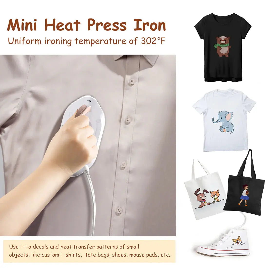 Portable Mini Travel Iron: Fast Heating Electric Iron NNOS