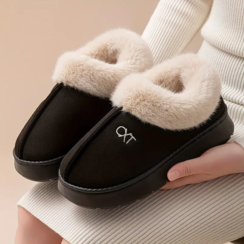 Unisex Winter Slippers – Cozy Fleece-Lined Indoor/Outdoor Plush House Shoes NNOS