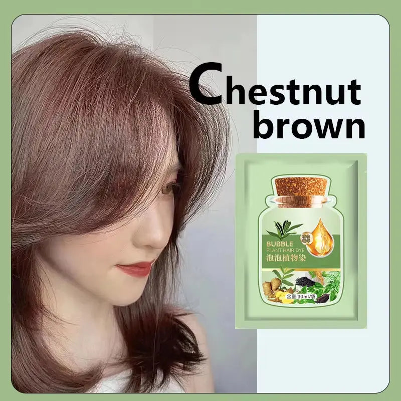 Natural Herbal Hair Dye Shampoo - Rapid 5-Minute Color Transformation, Gentle Formula for Gray Hair Restoration, Ideal for All Genders