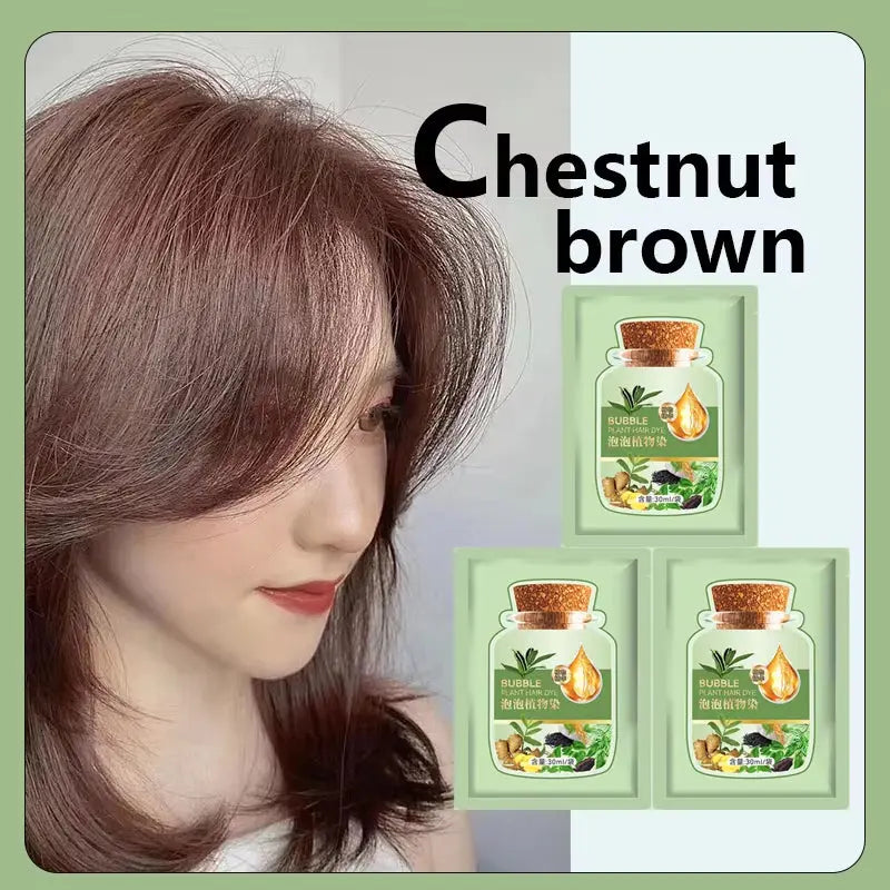 Natural Herbal Hair Dye Shampoo - Rapid 5-Minute Color Transformation, Gentle Formula for Gray Hair Restoration, Ideal for All Genders