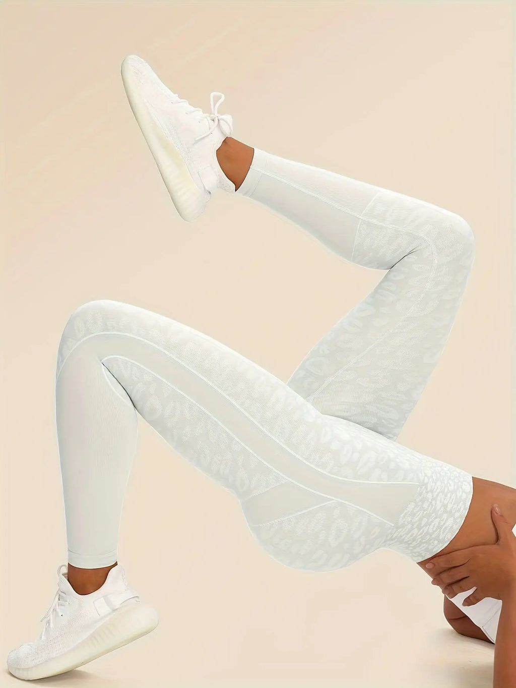 Women’s High-Waist Leopard Yoga Leggings – Seamless Quick-Dry Stretch Pants NNOS