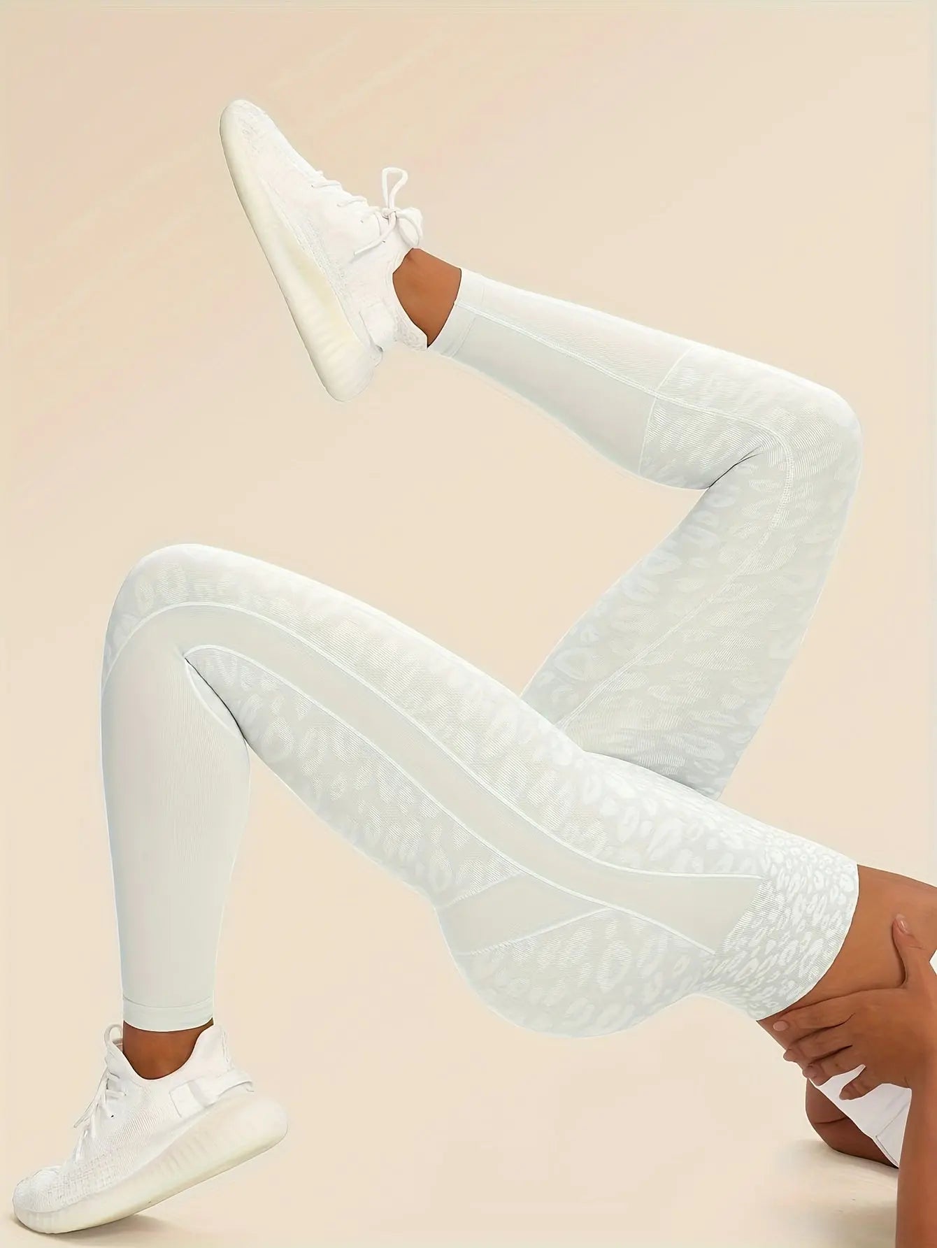 Women’s High-Waist Leopard Yoga Leggings – Seamless Quick-Dry Stretch Pants NNOS