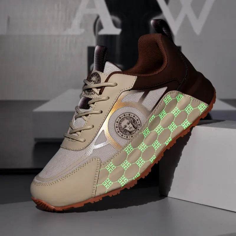 Fashion Sneakers – Breathable Running Shoes with Reflective Accents & Comfort NNOS