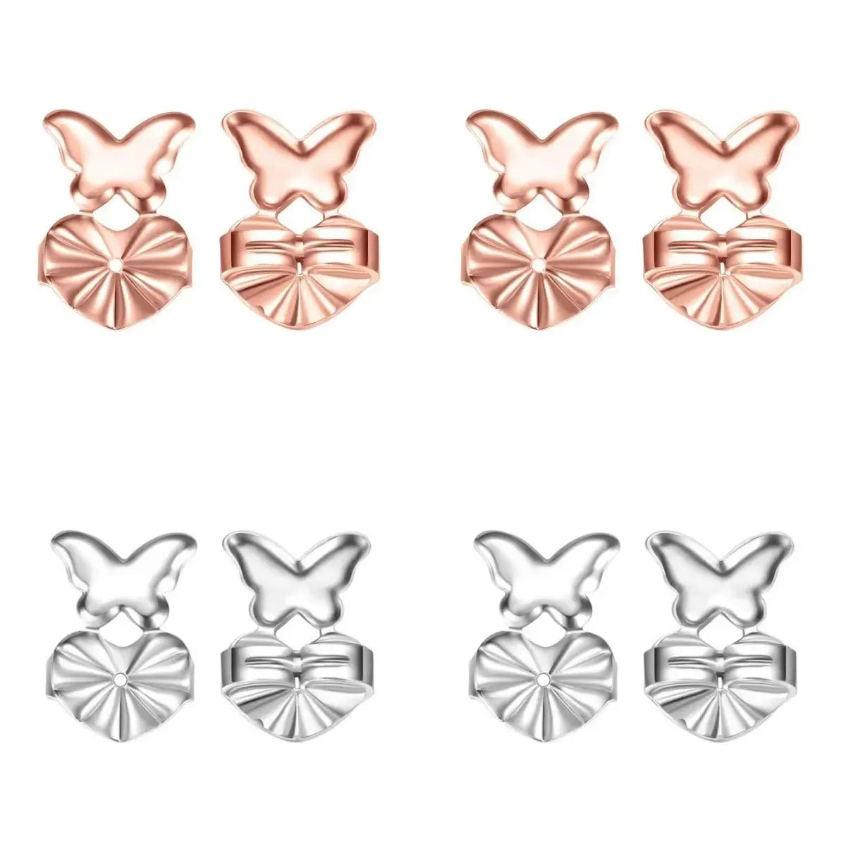 Adjustable Love Heart Stud Earring Lifts for Enhanced Ear Lobe Support and Ornament Display
