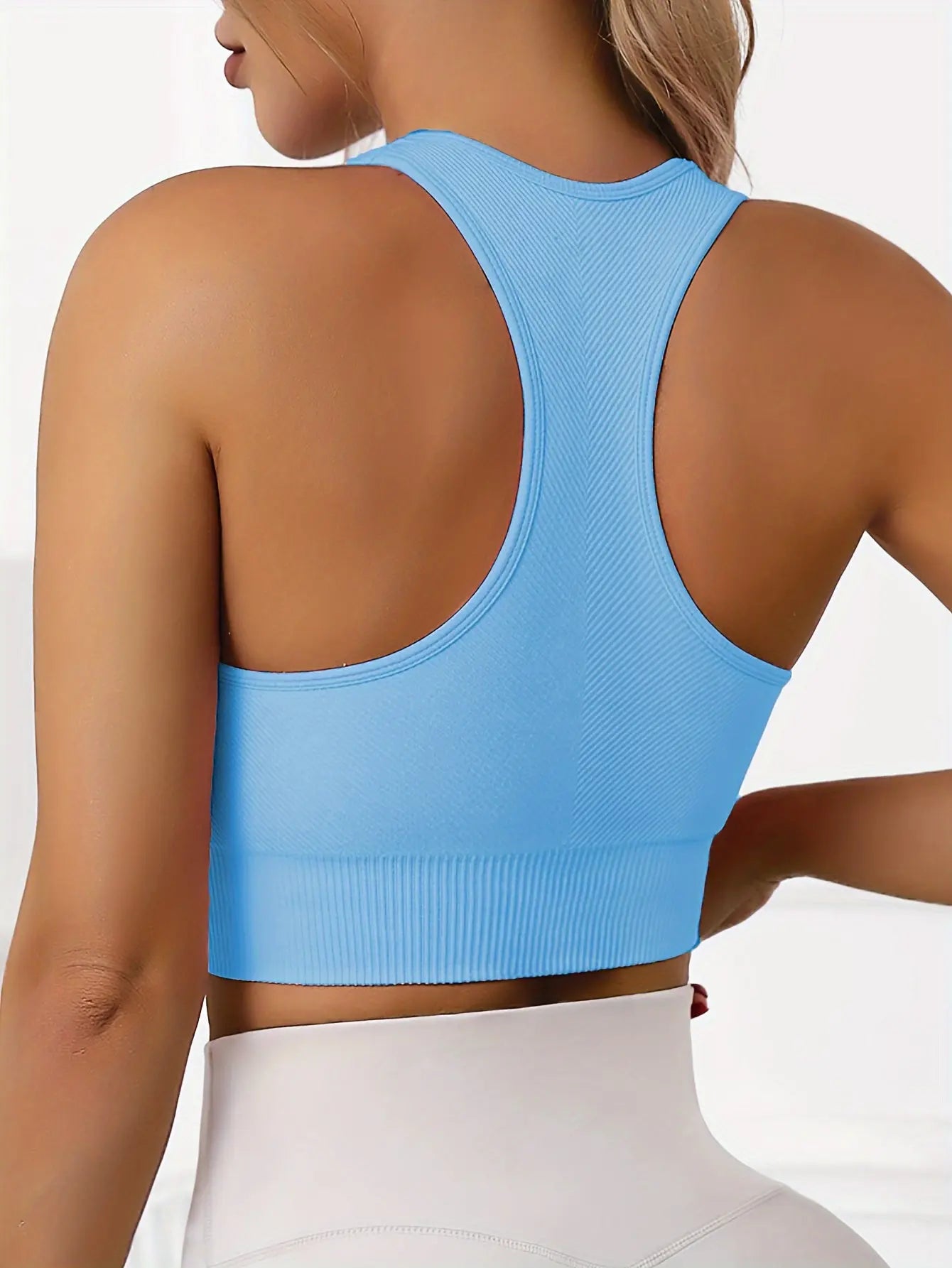 Women’s 3-Pack Crop Tank Tops – Sleeveless U-Neck Stretchy Casual Sportswear NNOS