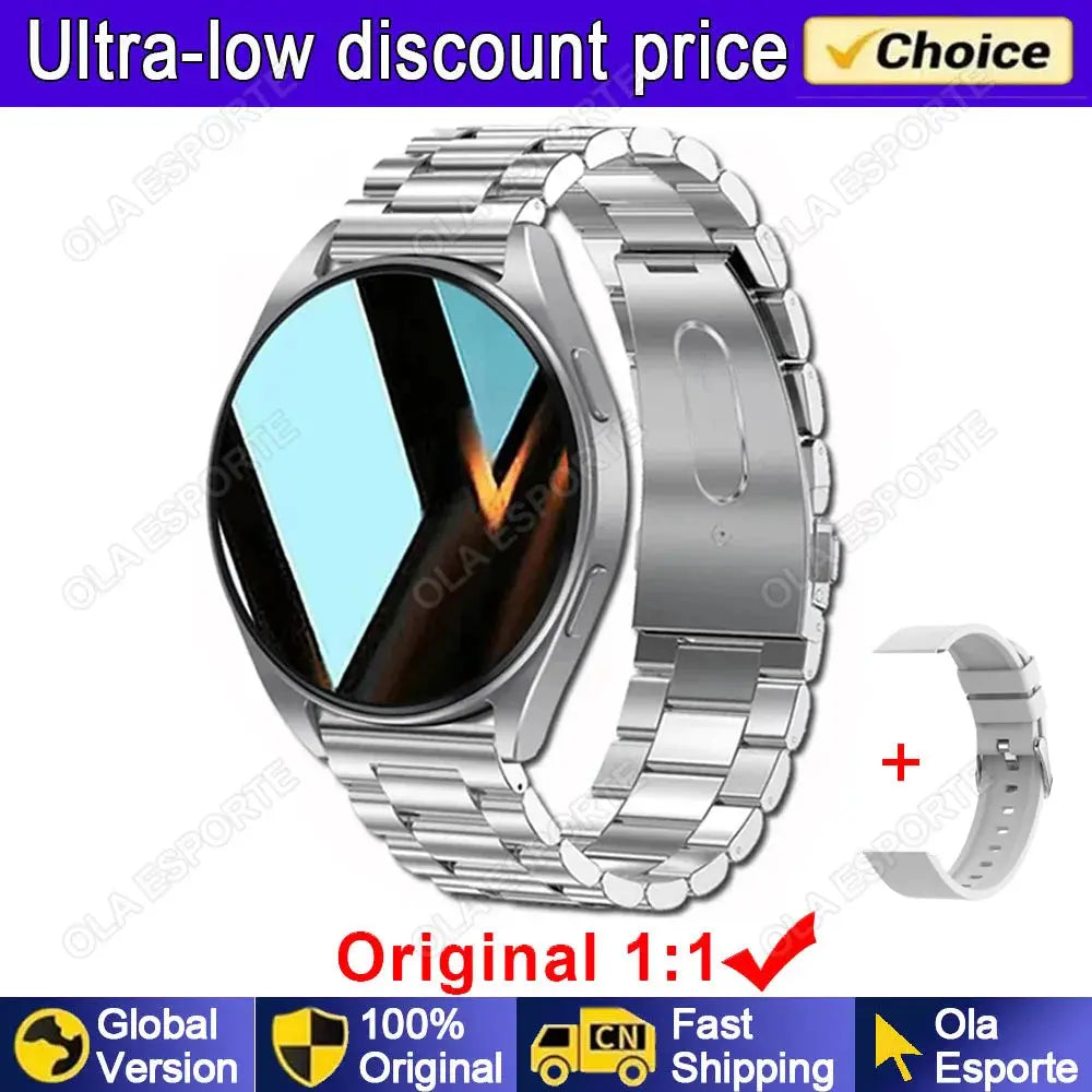 Smart Watch 6 Pro - Bluetooth Calling, Heart Rate Monitor & Custom Dials for Men & Women