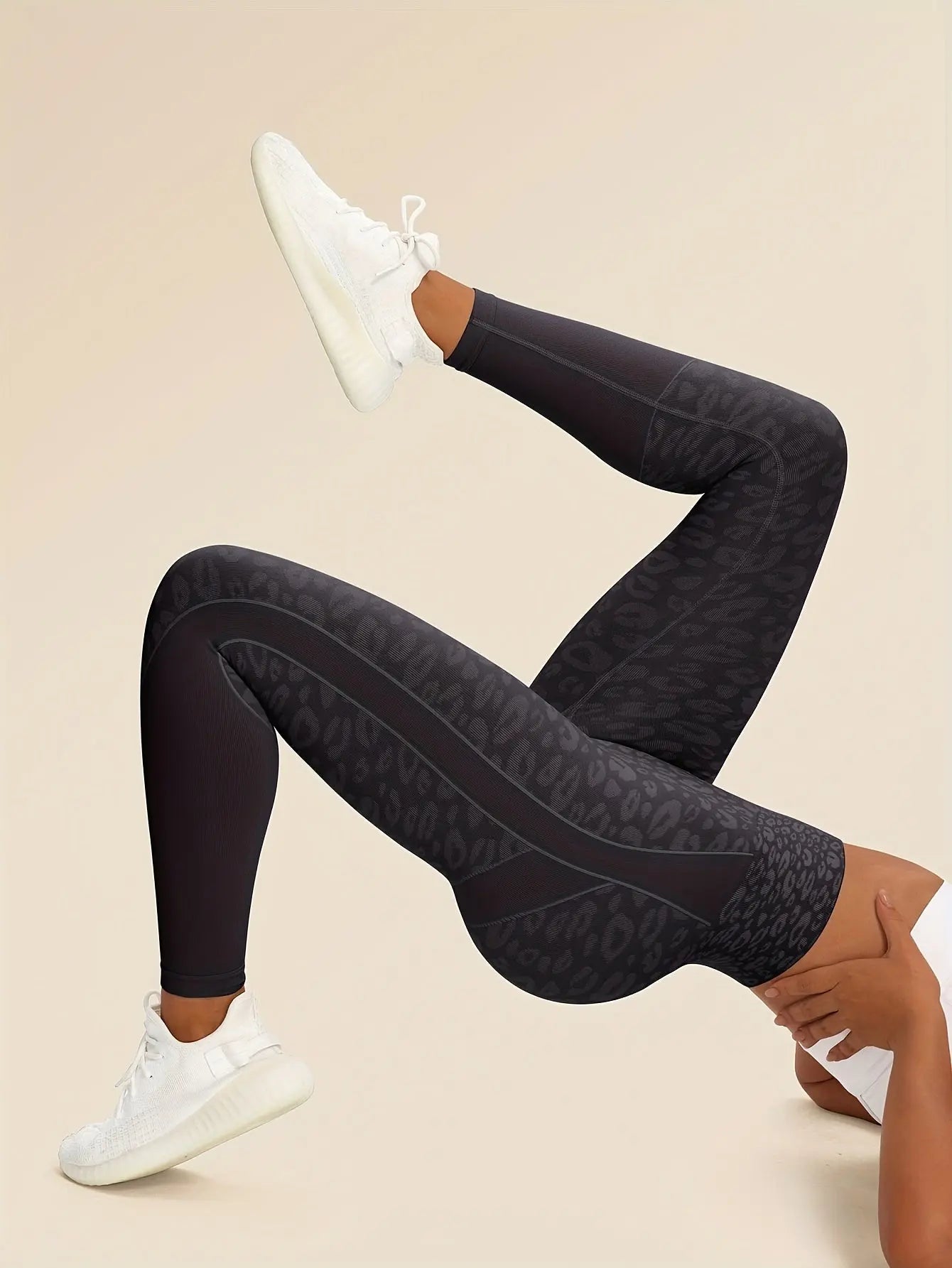 Women’s High-Waist Leopard Yoga Leggings – Seamless Quick-Dry Stretch Pants NNOS