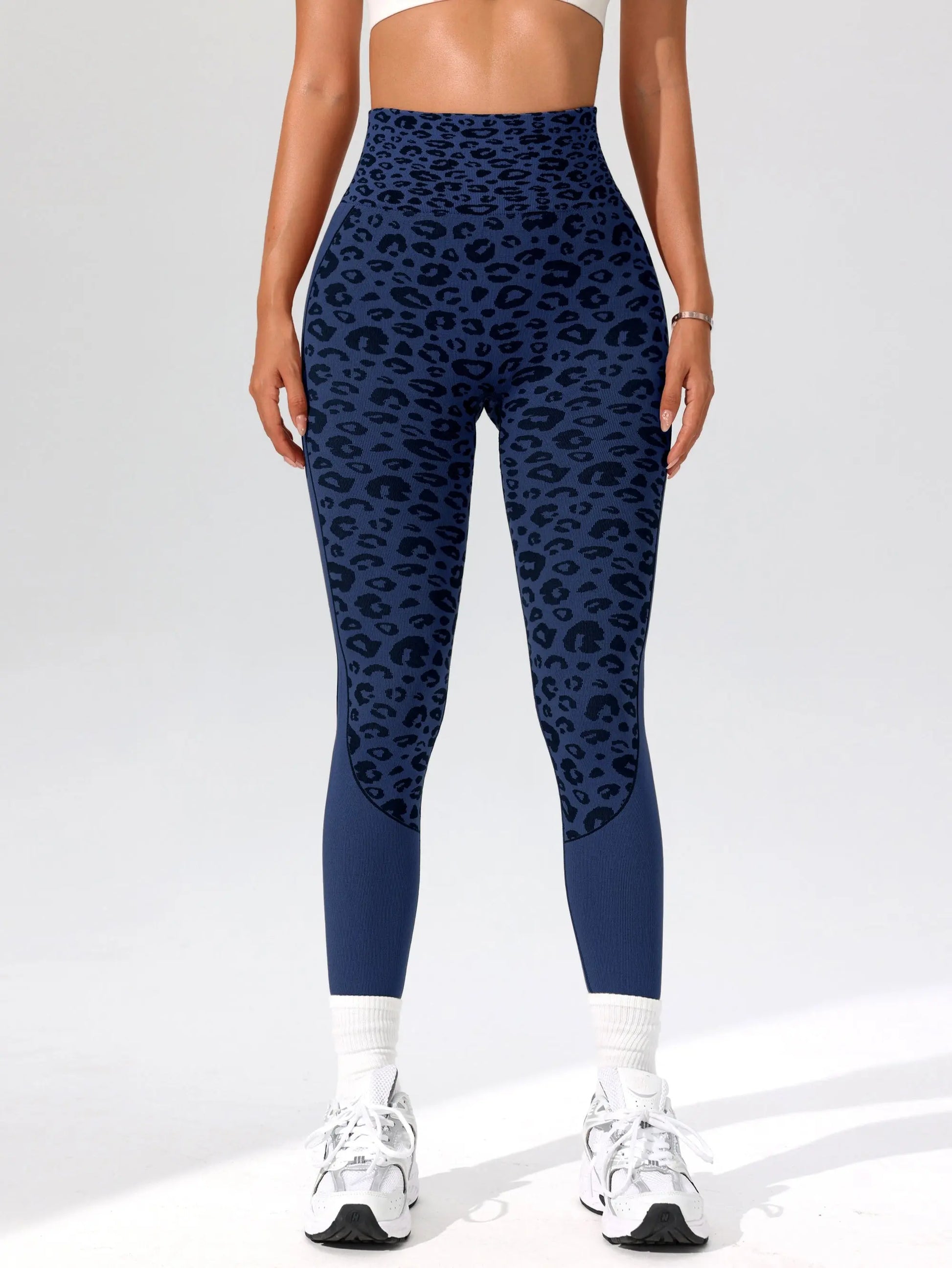Women’s High-Waist Leopard Yoga Leggings – Seamless Quick-Dry Stretch Pants NNOS