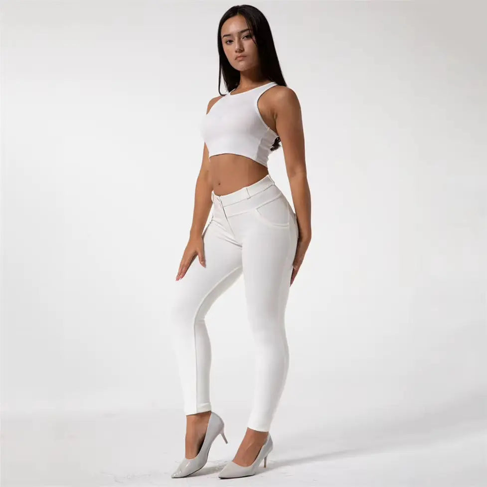 Elevate Your Workout: Shascullfites Booty-Lifting White Leggings! 🍑💪 #FitnessFashion #LeggingsLove