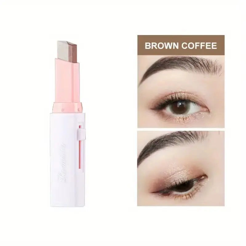 Two-Tone Gradient Eye Shadow Stick for Effortless Dimensional Enhancement Without Disrupting Makeup