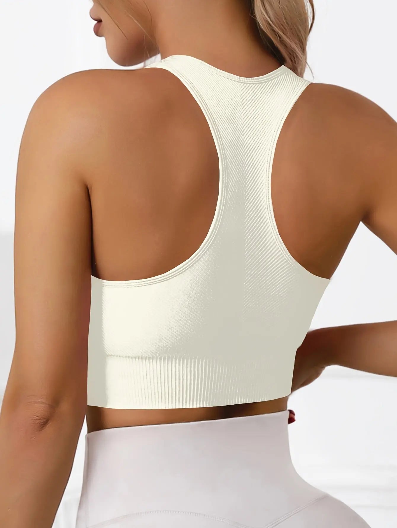Women’s 3-Pack Crop Tank Tops – Sleeveless U-Neck Stretchy Casual Sportswear NNOS