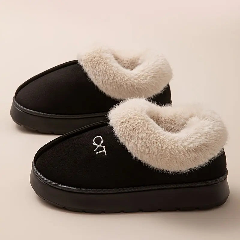 Unisex Winter Slippers – Cozy Fleece-Lined Indoor/Outdoor Plush House Shoes NNOS