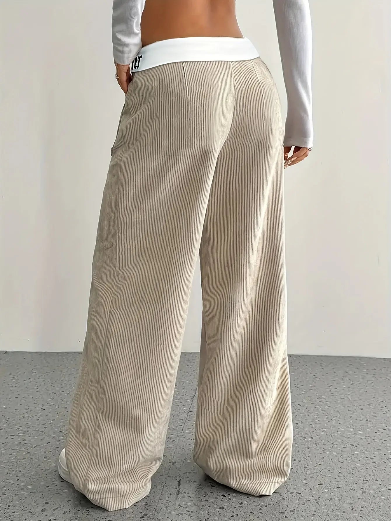 Women’s Gray Wide-Leg Sweatpants – Vintage Y2K Streetwear with Embroidery NNOS