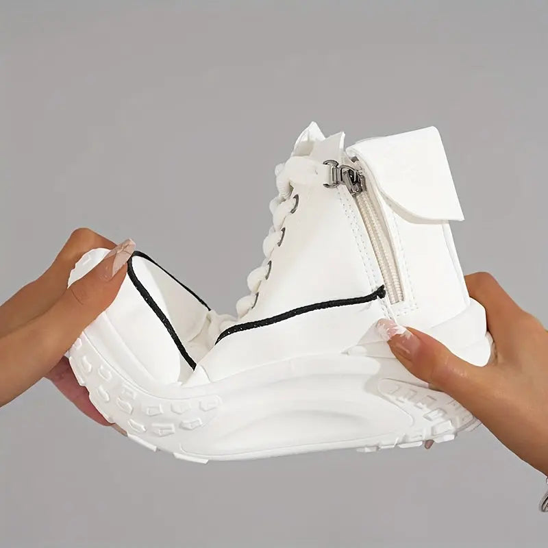 Stylish, Women's Fashion High-Top Sneakers, Casual Non-Slip Wear-Resistant Comfortable Shoes NNOS