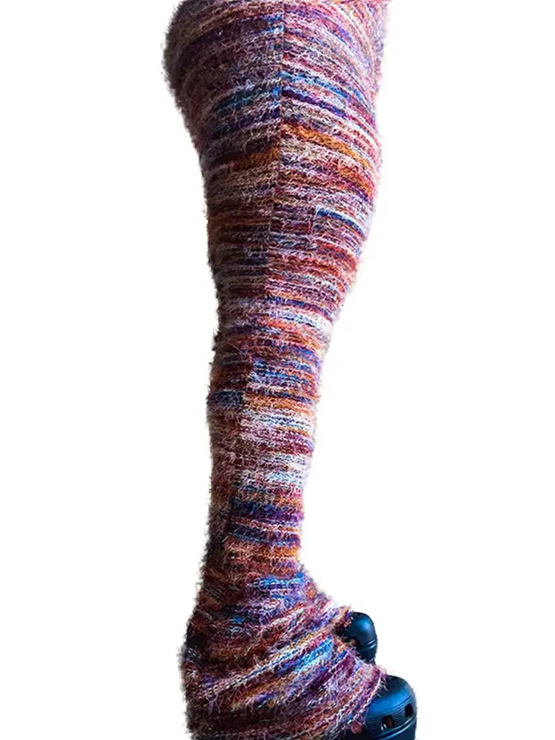 Stay Cozy and Chic this Winter with Our Women's High Waist Fuzzy Flare Pants! #WinterFashion #CasualStyle product image