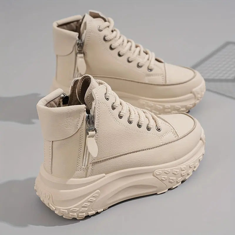 Stylish, Women's Fashion High-Top Sneakers, Casual Non-Slip Wear-Resistant Comfortable Shoes NNOS