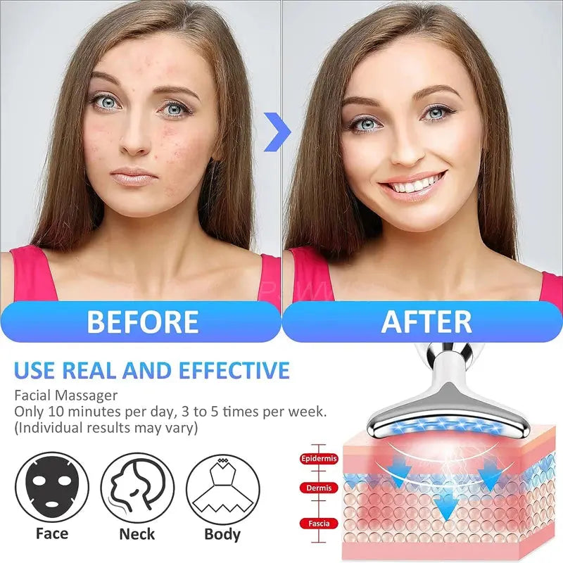 Facial and Neck Lifting Massager for Skin Tightening and Care