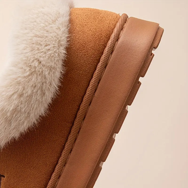 Unisex Winter Slippers – Cozy Fleece-Lined Indoor/Outdoor Plush House Shoes NNOS