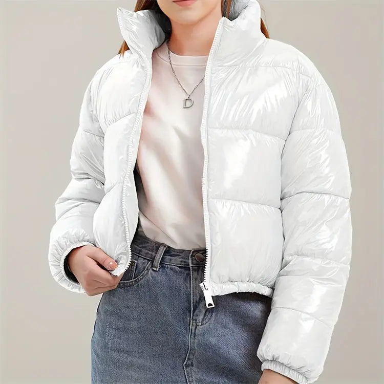 COUTUDI Y2K Bright Puffer Jacket – Women’s Short Coat Korean Streetwear Style NNOS