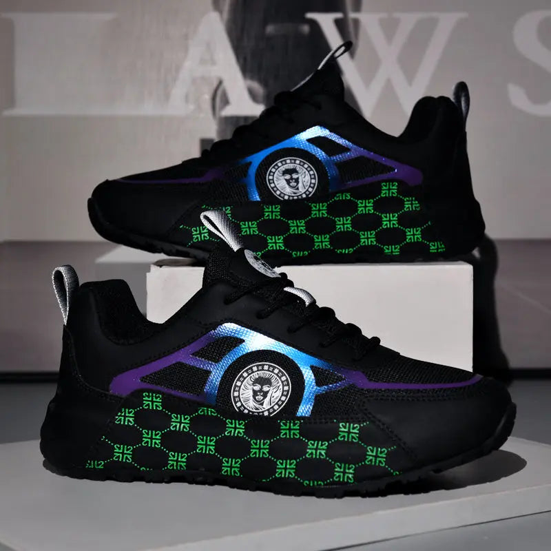 Fashion Sneakers – Breathable Running Shoes with Reflective Accents & Comfort NNOS