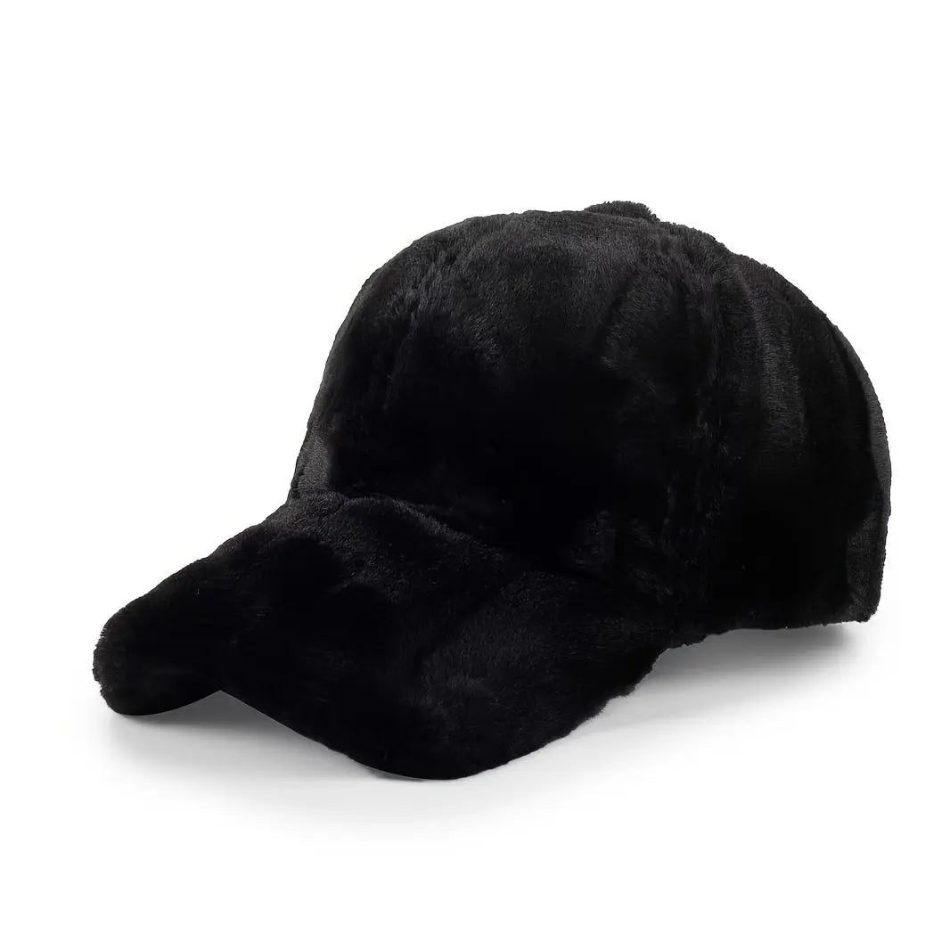 Winter Warm Faux Wool Velvet Hat – Adjustable Cozy Beanie for Outdoor & Xmas NNOS