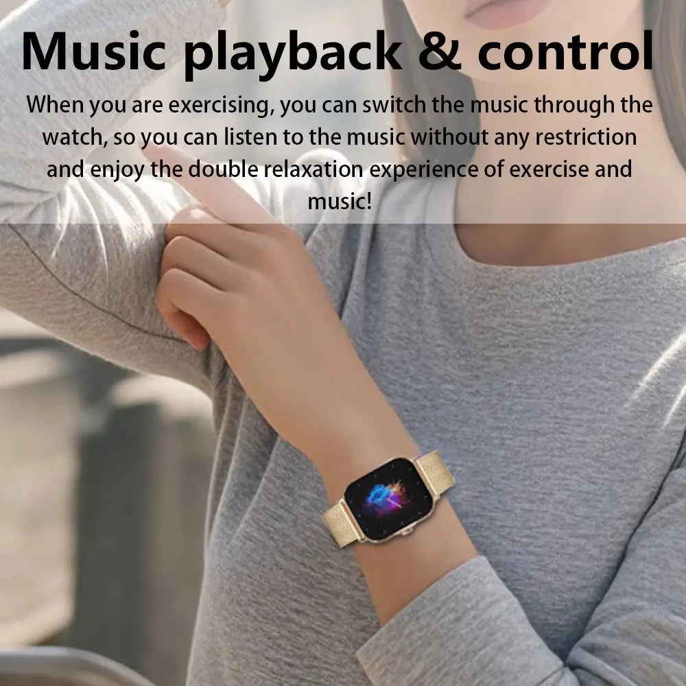 2024 Smart Watch for Men and Women - Advanced Touch Screen Fitness Tracker with Bluetooth Calling Capability