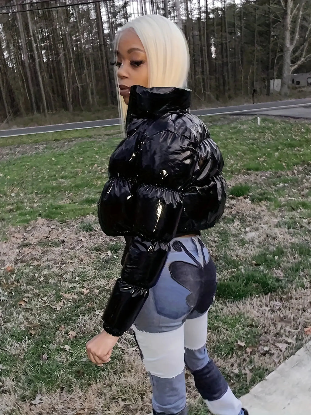 COUTUDI Y2K Bright Puffer Jacket – Women’s Short Coat Korean Streetwear Style NNOS