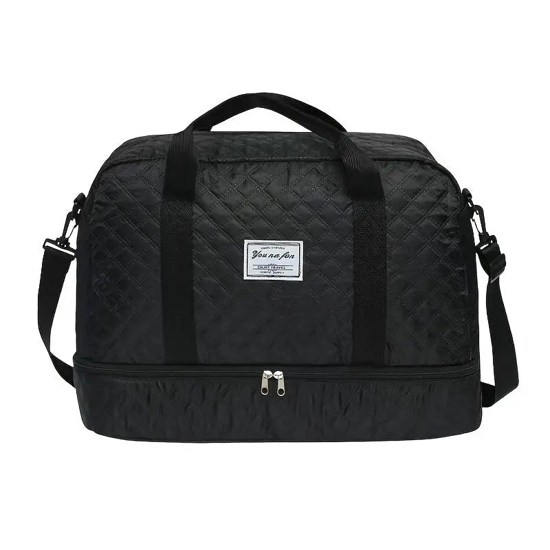 Quilted Fitness Travel Bag – Multi-Pocket Design with Shoe Compartment NNOS