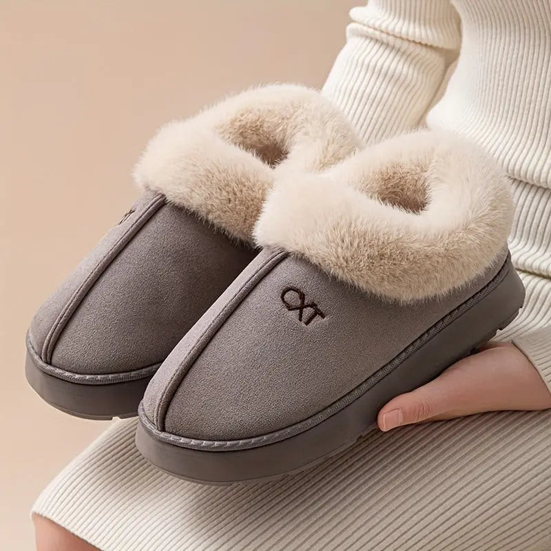 Unisex Winter Slippers – Cozy Fleece-Lined Indoor/Outdoor Plush House Shoes NNOS
