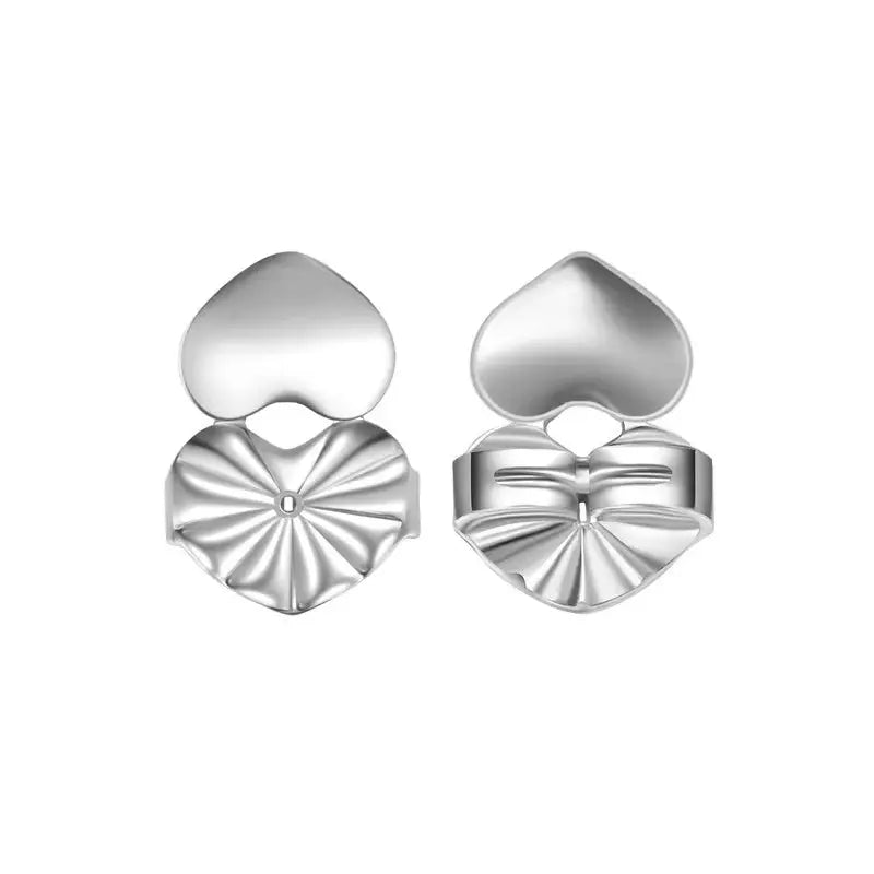 Adjustable Love Heart Stud Earring Lifts for Enhanced Ear Lobe Support and Ornament Display