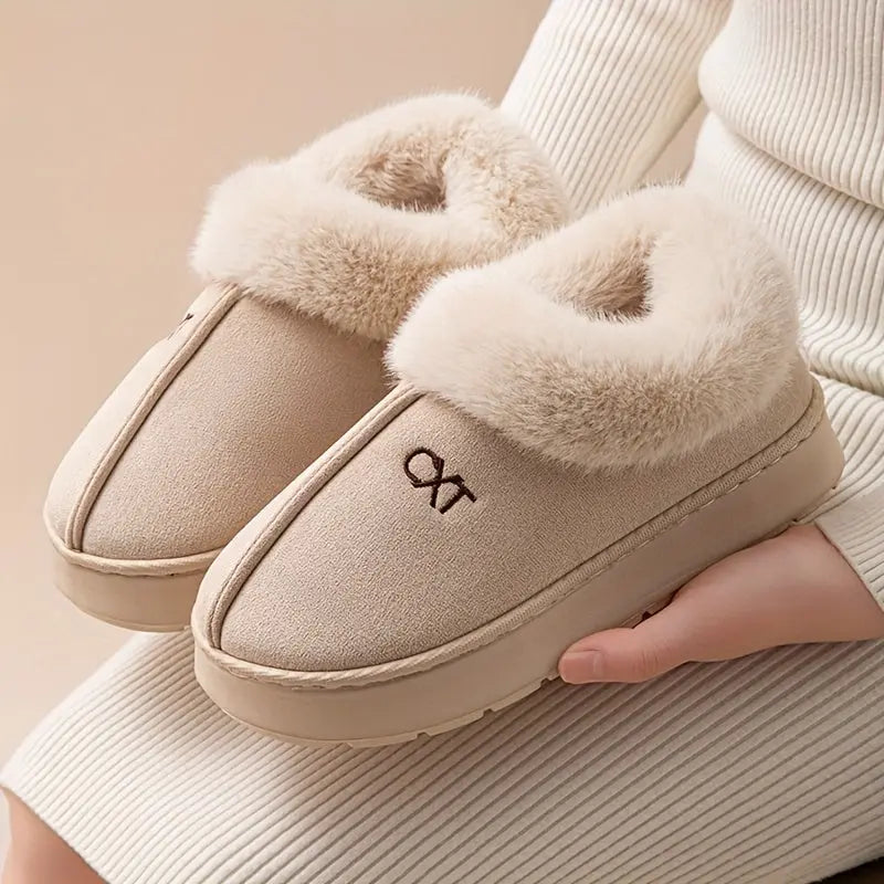 Unisex Winter Slippers – Cozy Fleece-Lined Indoor/Outdoor Plush House Shoes NNOS
